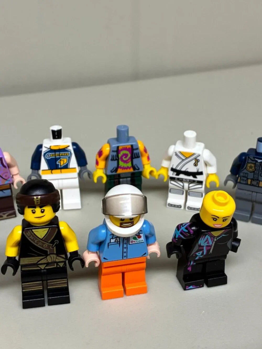 LEGO Minifigure Lot Mixed Figures Pieces Torsos Heads Minecraft Ninjago